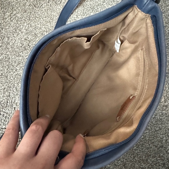 The Sak Leather Blue Embroidered Crossbody Bag - Picture 4 of 9